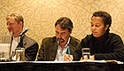 The Future of Environmental Essay panelists Simmons Buntin, David Gessner, and Lauret Savoy