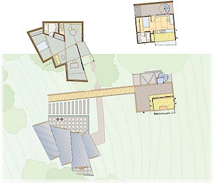 Suite of writers cottages.