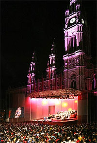 Concert in front of Vienna's City Hall.