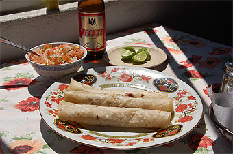 The rolled fish tacos at La Hamaca in Bahia de los Angeles, Baja California Norte, could well be Simmons' favorites.