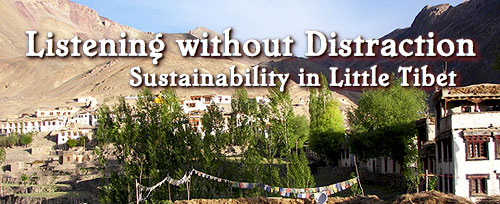 Listening without Distraction: Sustainability in Little Tibet.
