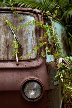 Rusted van