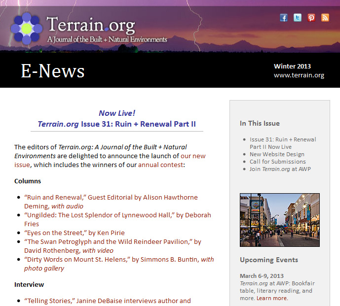 Terrain.org E-News