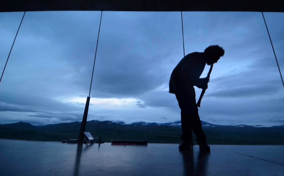 Performing at Snøhetta