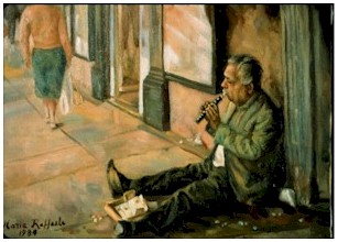 Beggar in Bologna, Italy