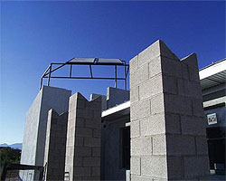 Solar water heating flat place collector is also a shade structure.