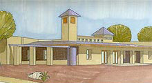 Sketch of the passive solar residence, prior to construction.