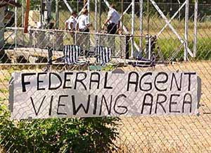"Federal Agent Viewing Area."