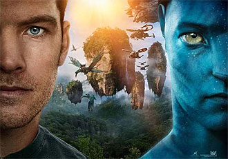 Avatar's Jake Sully in human and avatar form.
