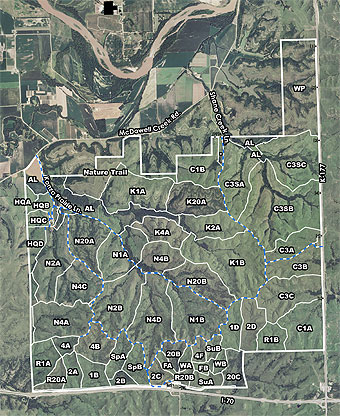 Konza Prairie Watershed Map