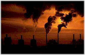 Coal-fired power plant.