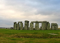 Seen here in the foreground, a shallow ditch, or henge, rings the site and is believed to be its earliest feature&mdash;some 50 centuries old.