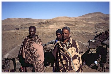 Lesotho men who lost their fields to Katse Dam.