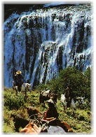 Lesotho waterfall.