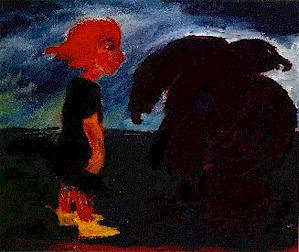 Emil Nolde's "Child and Large Bird," 1912, courtesy of Mark Harden's Artchive