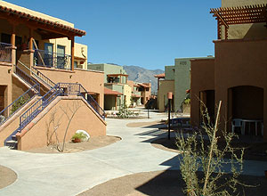 Stone Curves Cohousing homes and pathways.